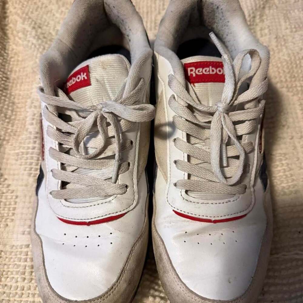 Reebok Classic Nylon AR30115M-WDR White Red Sneakers Size 11
